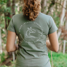 Load image into Gallery viewer, Ethos Ladies T-Shirt in Green Ash