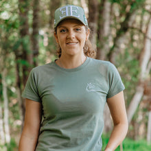 Load image into Gallery viewer, Ethos Ladies T-Shirt in Green Ash