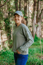 Load image into Gallery viewer, Ethos Ladies Crew Neck Sweater in Green Ash