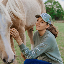 Load image into Gallery viewer, Ethos Ladies Crew Neck Sweater in Green Ash