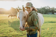 Load image into Gallery viewer, Ethos Badge Trucker Hat in Olive