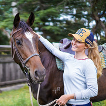 Load image into Gallery viewer, This image features the Ethos Trucker Hat in Khaki. 
