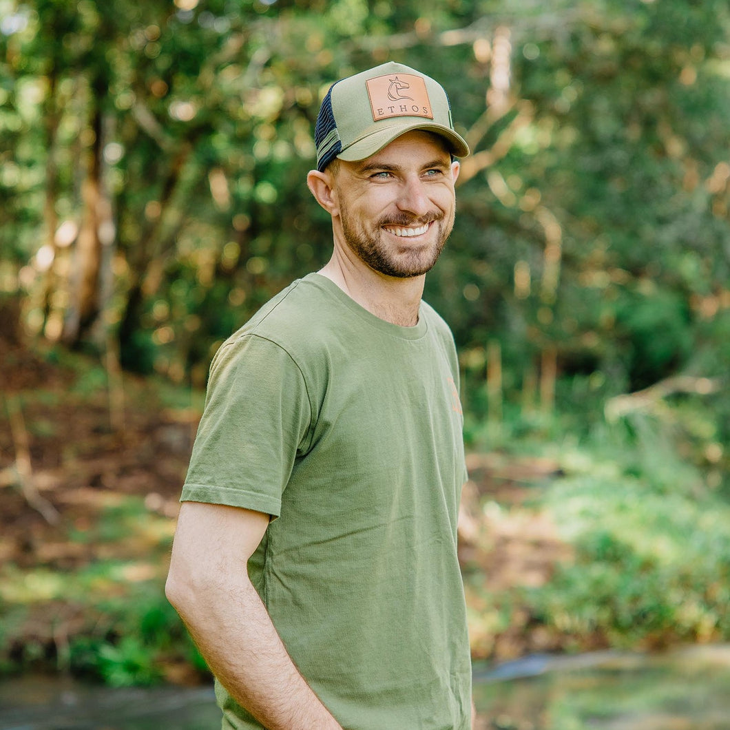 Ethos Mens T-Shirt in Khaki