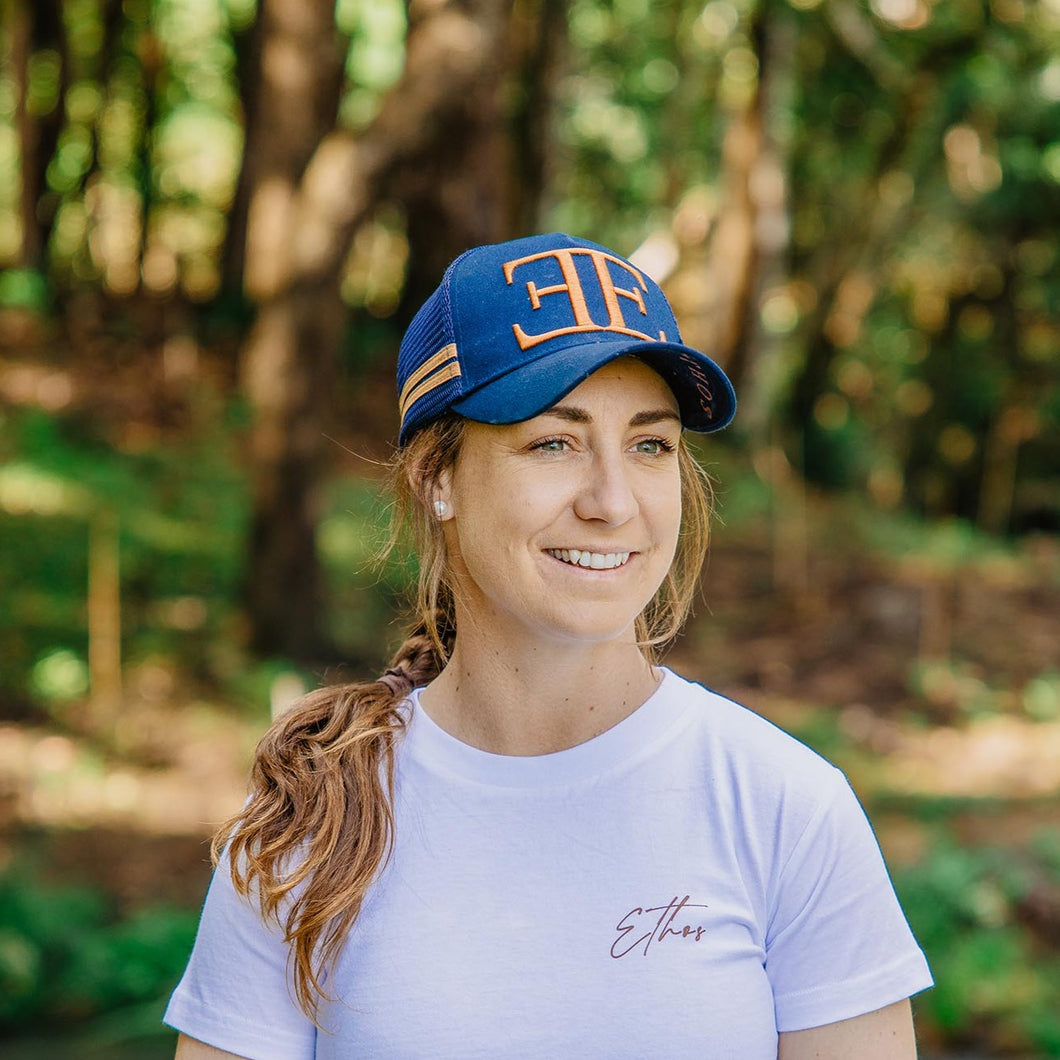 Ethos Trucker Hat in Navy